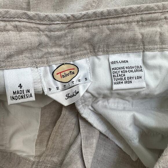 Talbots Petite  Linen Shorts Size 4 Irish Linen - Picture 3 of 5